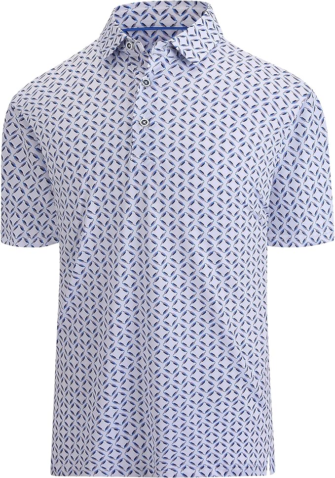 Image of Damipow Premium Golf Shirts for Men Dry Fit Performance Polo in Blue